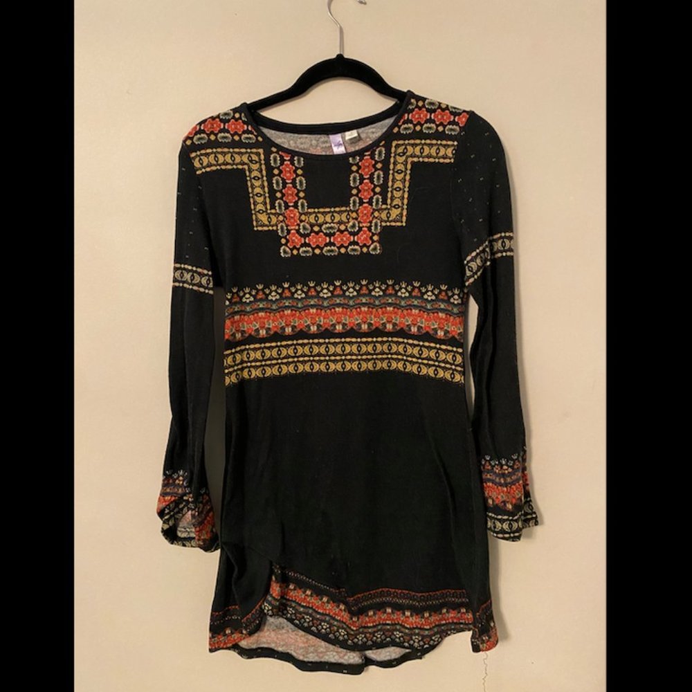Aztec Bell Sleeve Dress